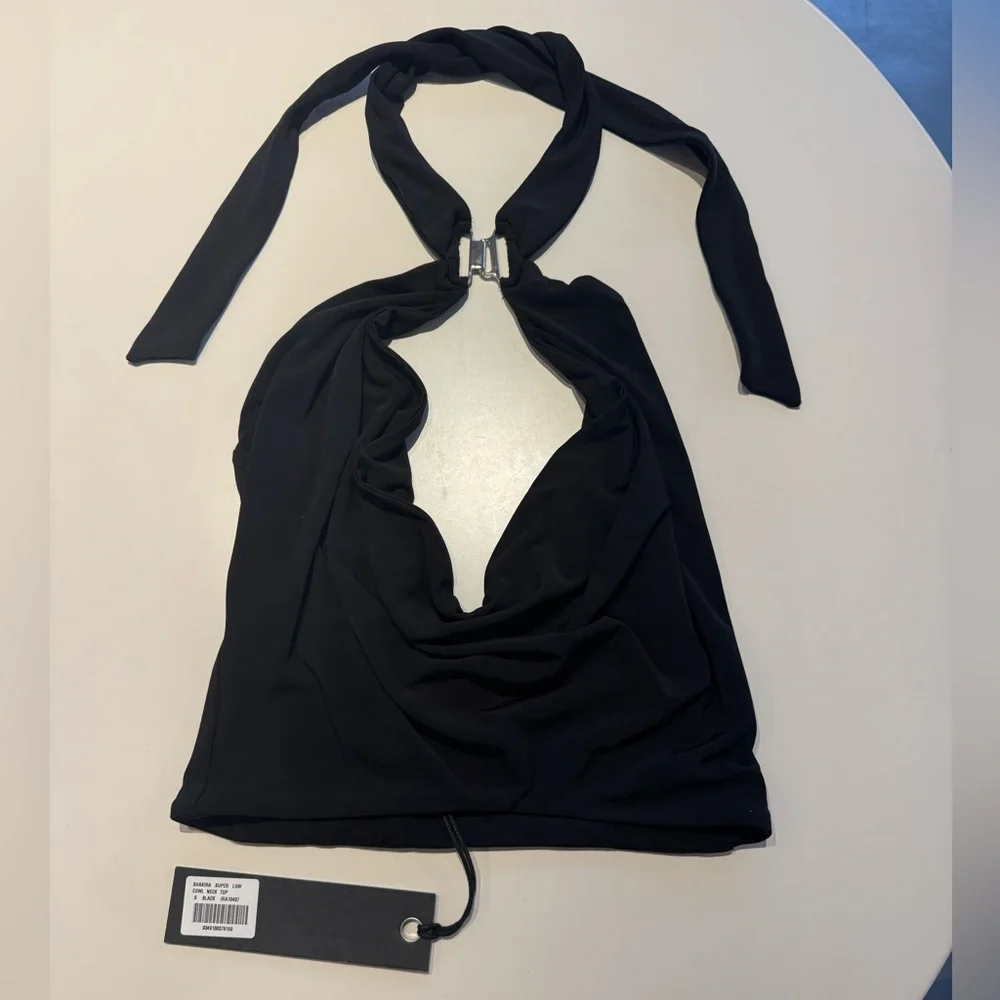 I.AM.GIA Black Top with Cowl Neck Design - Picture 1 of 3